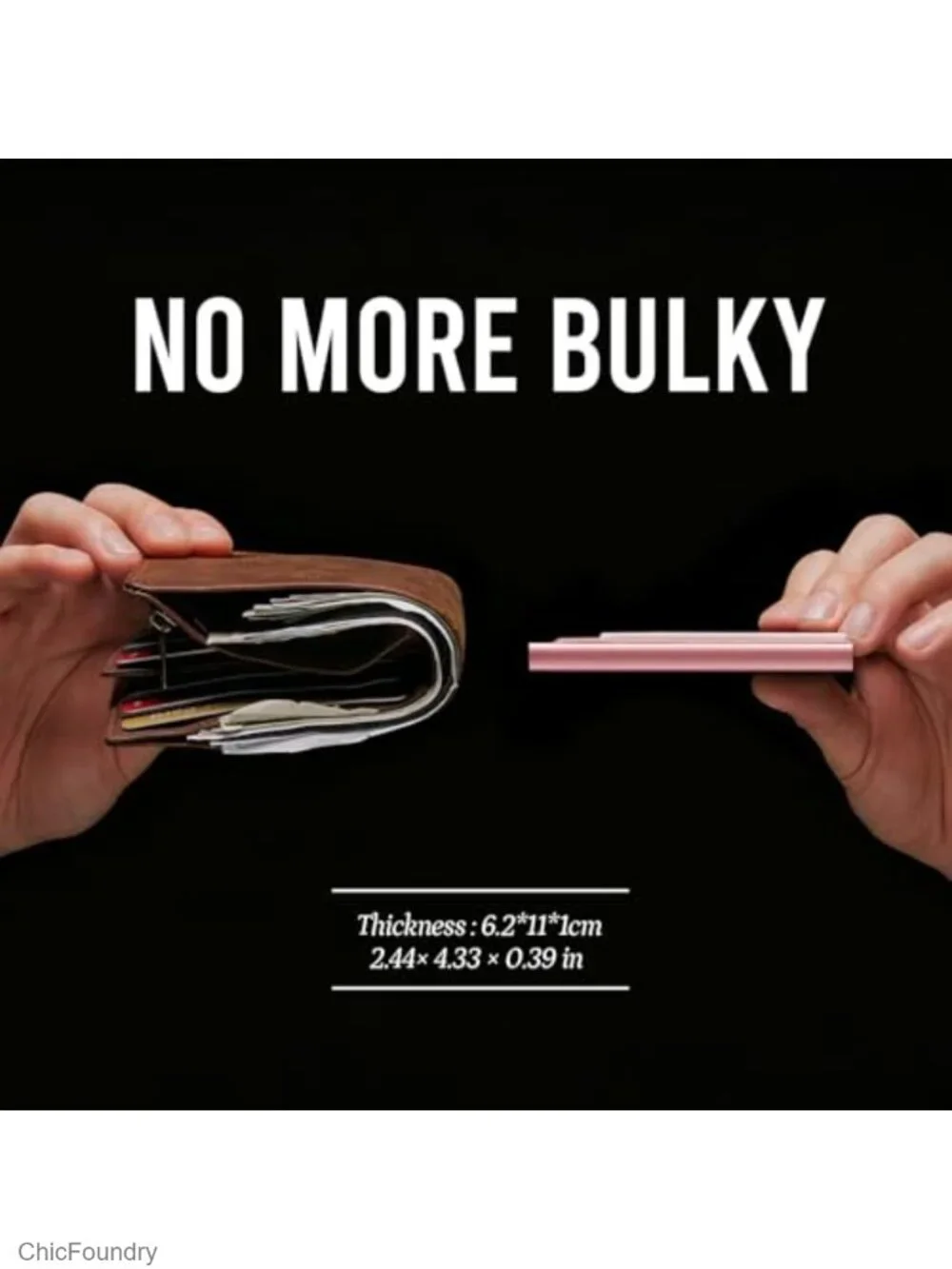 RFID Blocking Aluminum Slim Minimalist Metal Wallet with Pop Up Card Holder
